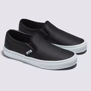 VGUC- Vans ‘Classic’ Slip-On Perforated Leather Sneaker